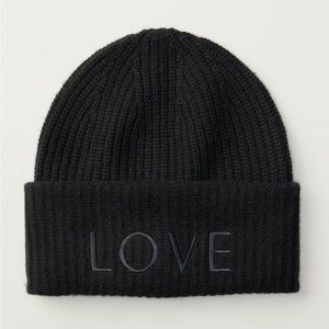NWT Cashmere Lita by Ciara love knit black hat beanie